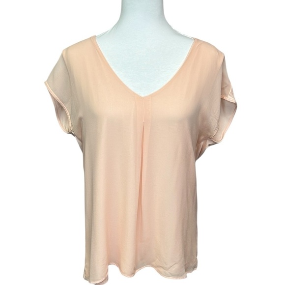 Sundance Peach V-Neck Blouse - Picture 1 of 5